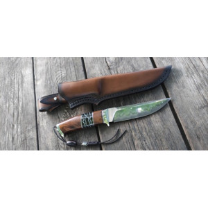 МИСЛИВЕЦЬ ніж ручної роботи, сталь К110 в обладках 95x18, 62 HRC, купити замовити в Україні. Photo 3